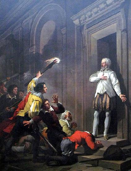 Joseph-Benoit Suvee Admiral de Coligny impressing his murderers oil painting picture